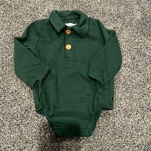 Green collared polo